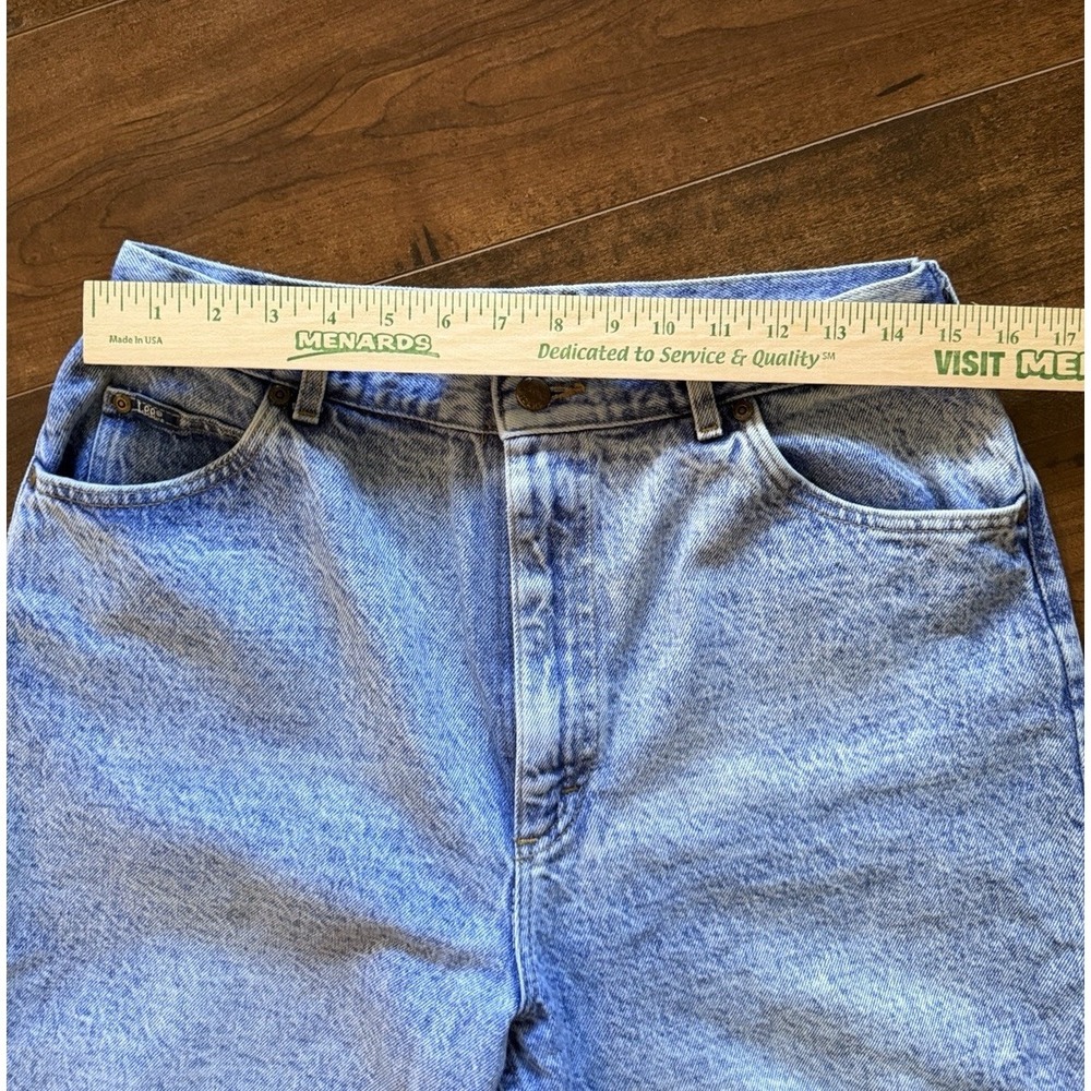 Lee Jeans Women's 16 Medium (Fits 12) Vintage Acid Wash High Rise Mom Jeans - Picture 4 of 13